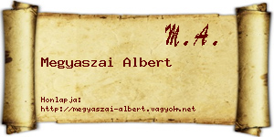 Megyaszai Albert névjegykártya