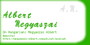 albert megyaszai business card